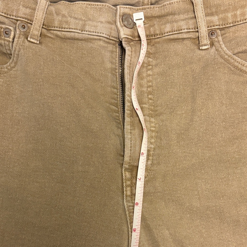 Tan vintage slim high rise cropped jeans